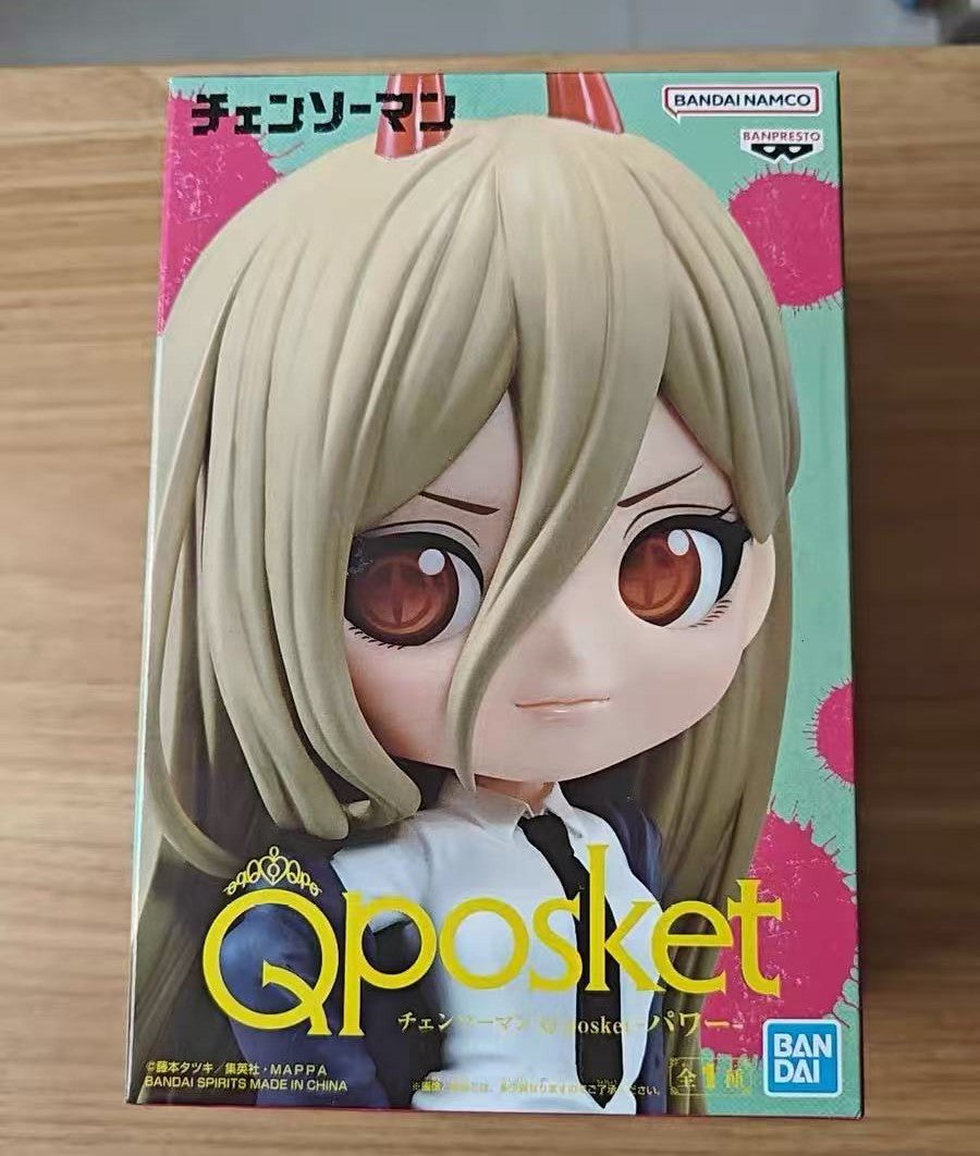 Em estoque 100% Original Bandai Banpresto Qposket Chainsaw Man Hayakawa Aki Power Action Figure Modelo Boneca Nova Em Caixa Garagem