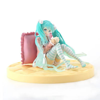 Hatsune Miku Figura Anime Menina Modelo Decoração de Mesa Boneca Colecionável Presente para Fãs Estátua Vocaloid Japonesa Kawaii Otaku