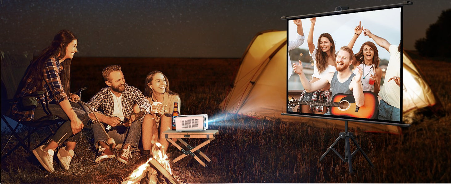 Projetor Wimius Nativo 1080P 1000ANSI Android 9.0 Projetores WiFi 6 e Keystone 4P Projetor Portátil Para Home Theater