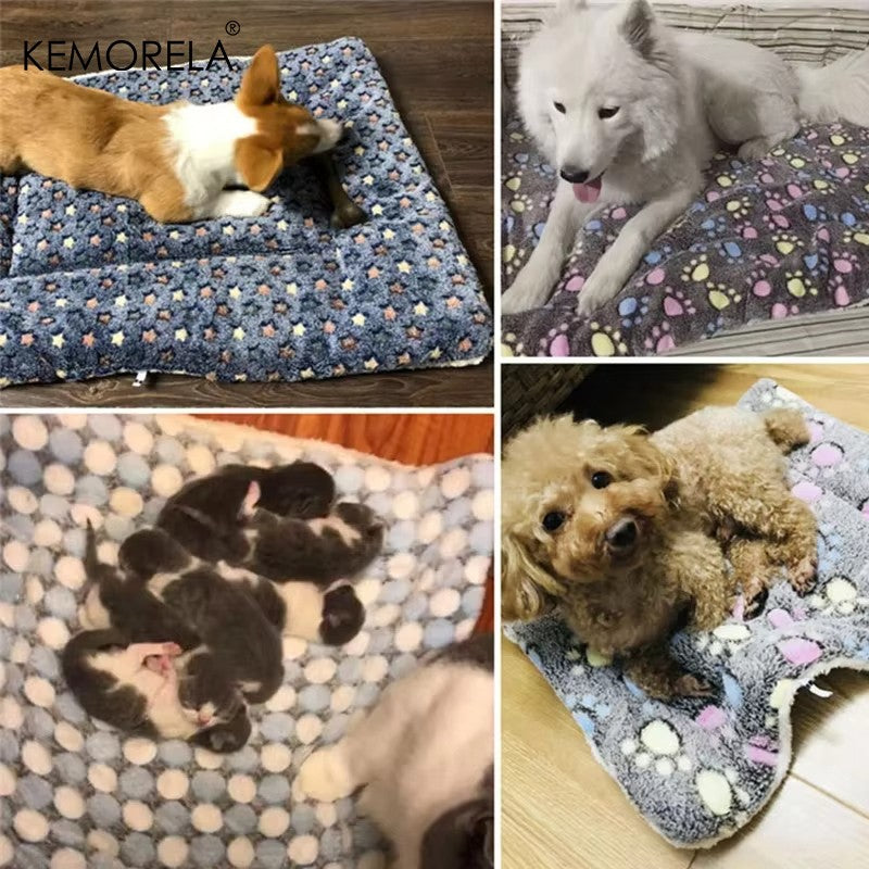 KEMORELA Tapete de Flanela para Animais de Estimação Cama de Cachorro de Inverno Cama de Cachorro Colchão de Sofá Almofada para Cães Pequenos Grandes Cobertor de Cachorro Suprimentos para Animais de Estimação