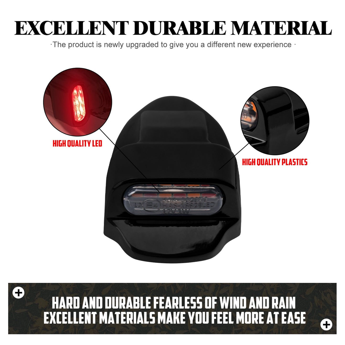 Motorcycle Rear LED Lights With E-Mark Brake Lamp For Harley Dyna 2000-17 Softail Breakout Fat Boy 00-2025 Turn Signal Indicator