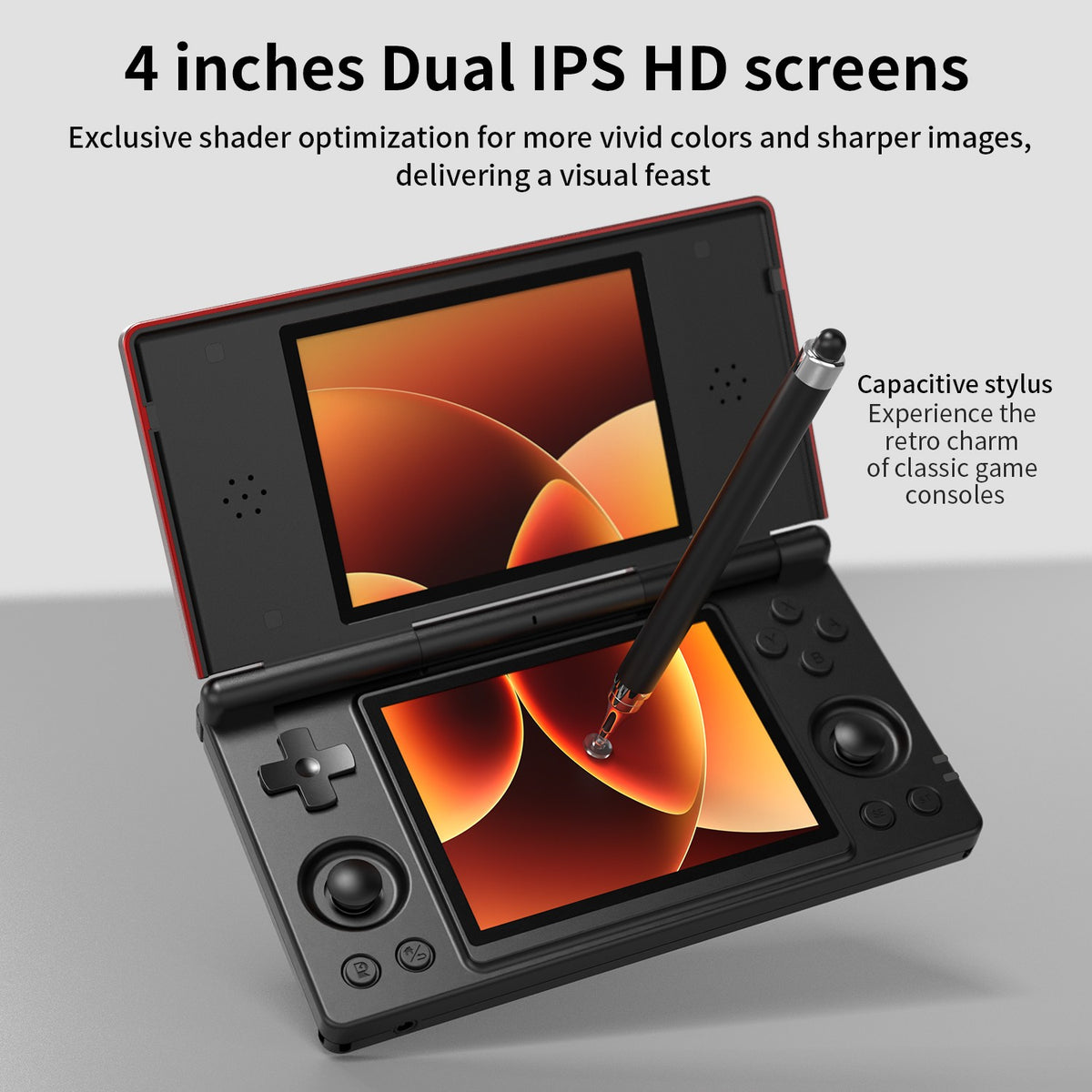 ANPOWN Anbernic RG DS Handheld Game Console Player Dual 4.0 IPS Screen Android 14 Dual App Split Retro Video Game Consoles