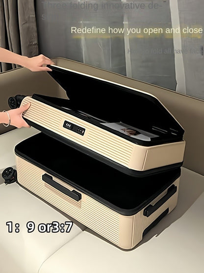 Nova Mala de Viagem com Abertura Lateral Grande Capacidade Bagagem 5 Rodas Antidesmoronamento Trolley Case 20 Polegadas Mala de Mão PC