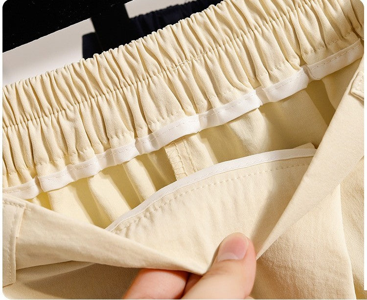 Summer Women Plus Size Skirt 2025 New High Waist Irregular Mid Long Skirt Woman Elastic Waist A Line Pleated Big Size Skirts