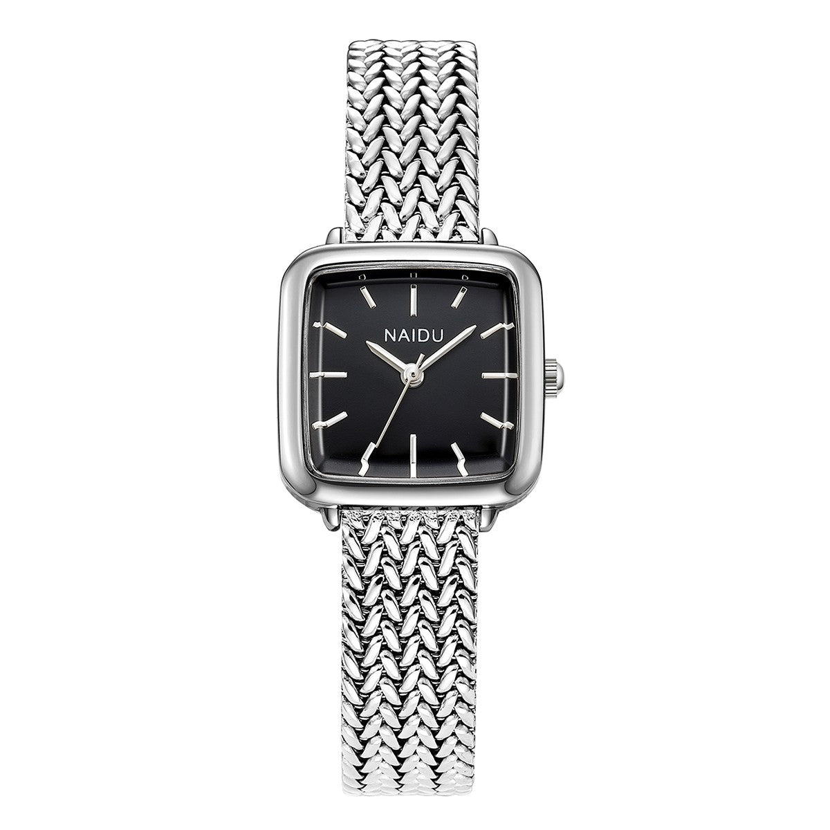 Ladies Small Square Watch Stainless Steel Strap Literary Fashion Retro Quartz Watch