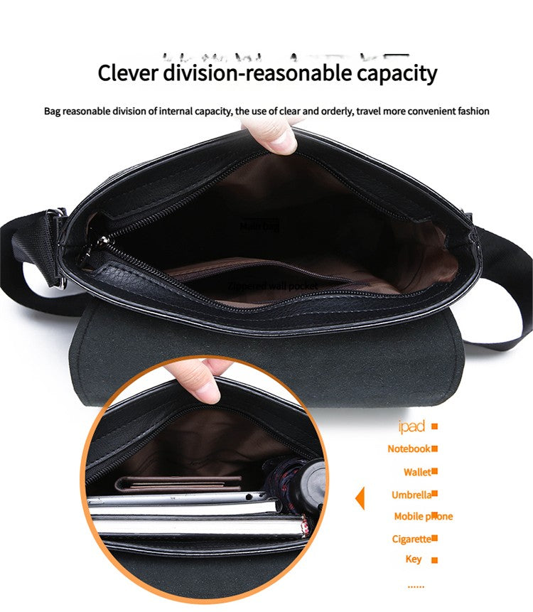 Men Shoulder Bags For IPAD Leather Business Handbag Men Messenger Bag Large Side Sling Bag Fashion Man Crossbody Bag