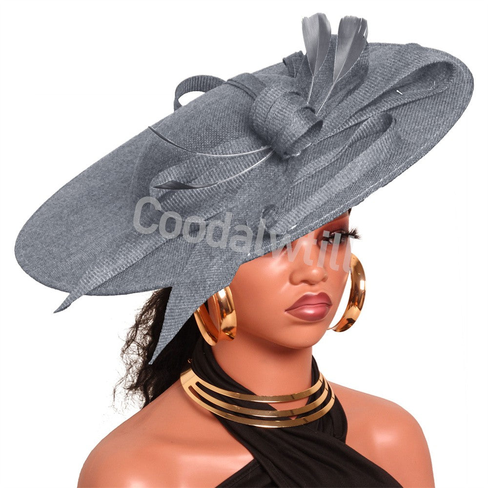 Royal Ascot Big Fascinator Hats Headband Ladies Church Kentucky Derby Headpiece Ladies Race Fashion Hair Accessories Bride Hats