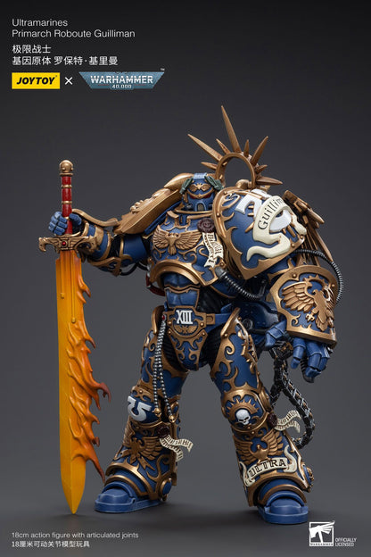 JOYTOY Warhammer 40k 1/18 Bonecos de Ação Anime 18,1cm Ultramarines Primarca Roboute Guilliman