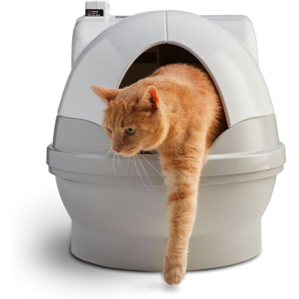 Caixa de Areia para Gatos Autolimpante, com Descarga Completa e Automática