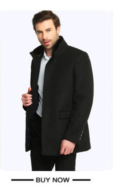 winter jackets men thicken woolen coat long outwear male warm overcoats fur wool & blends mens clothing l-4xl #18168 Holyrising