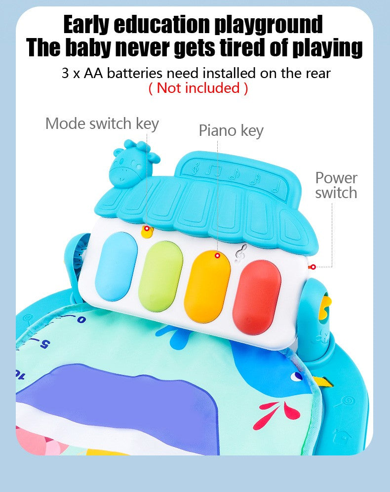 Baby Fitness Stand Music Play Gym Activity Toys Newborn Piano Crawling Blanket Pedal Game Pad Early Education 0-36 Months Gifts