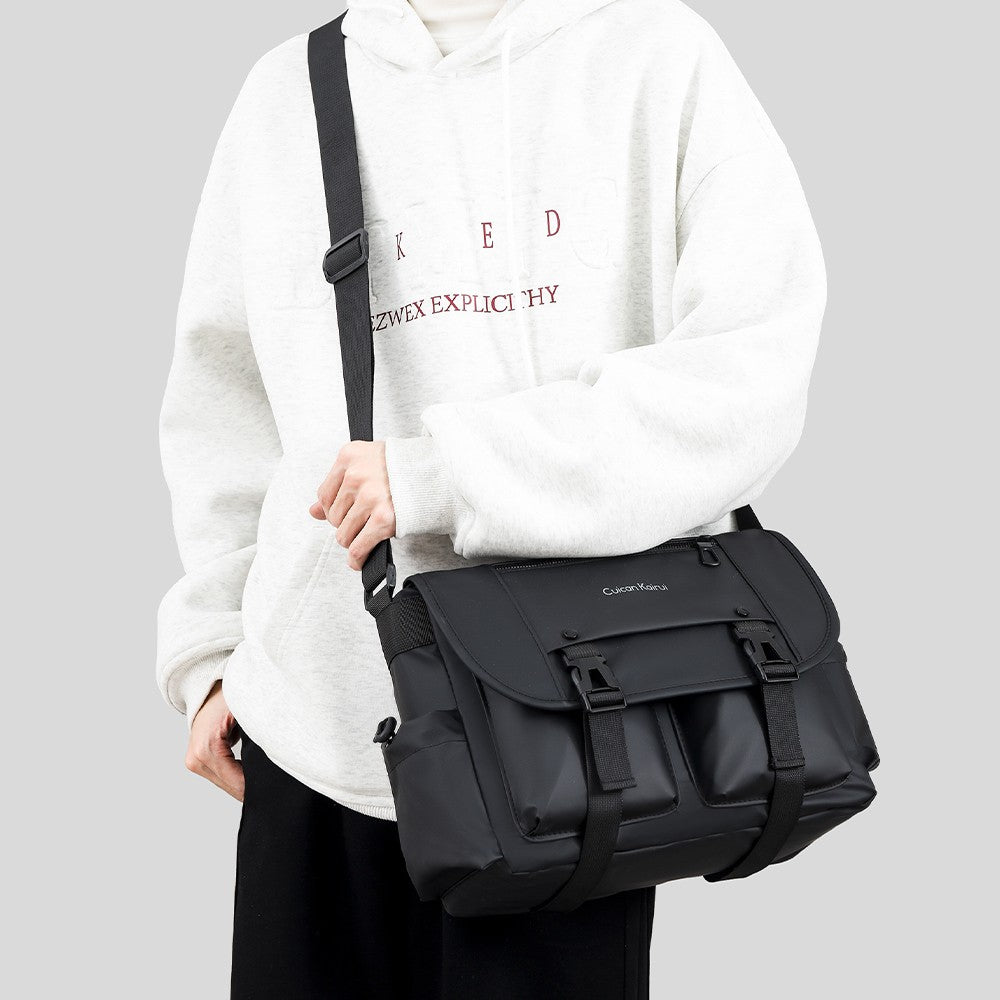 Single Shoulder Bag, Retro Mailman Bag, 2025 New Casual Crossbody Bag, Large Capacity Canvas Bag, Commuting Men's Bag