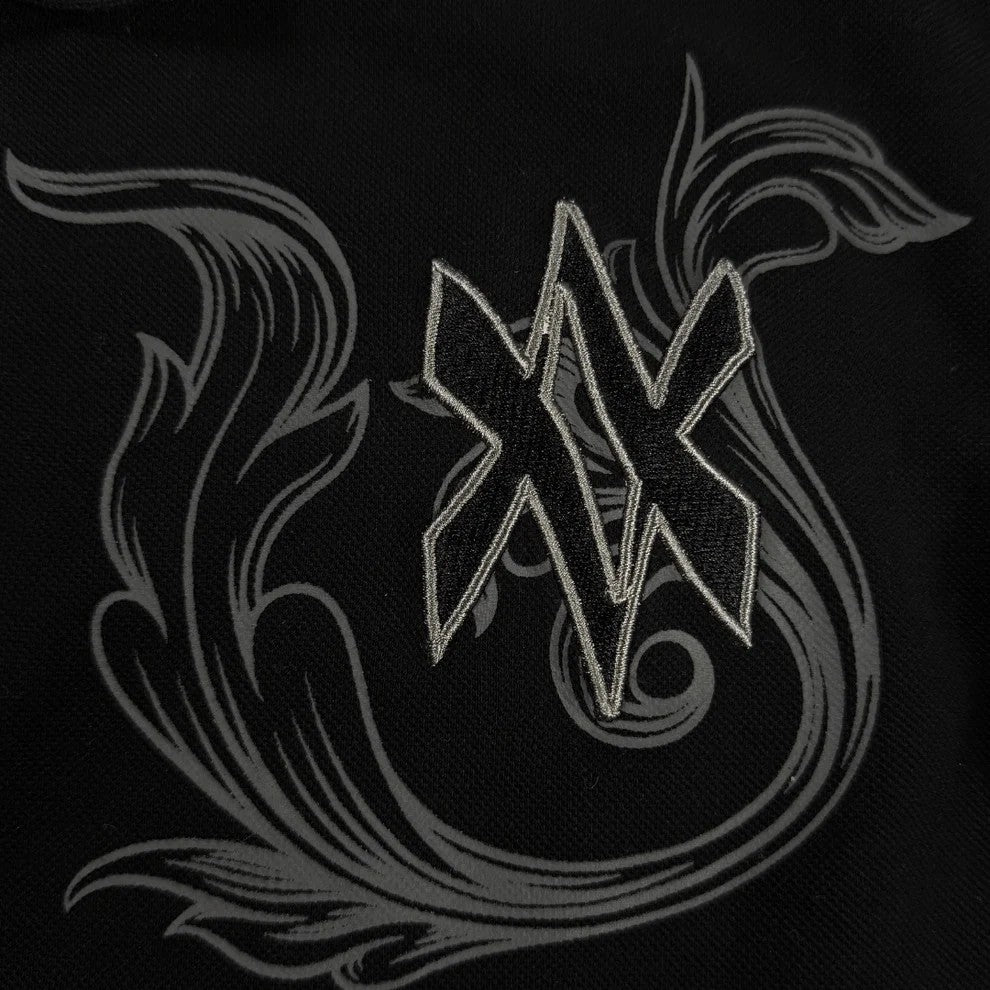 Retro Long Sleeve Polo Shirt Y2k Casual Loose Letter Pattern Embroidery T Shirts Street Sweatshirt Men Cotton Jersey Lapel Golf