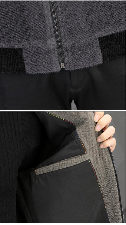 Autumn/Winter Men's Wool Blends Jacket Short Korean Short Casual Business Woolen Coat Thick Warm Social Streetwear Overcoat