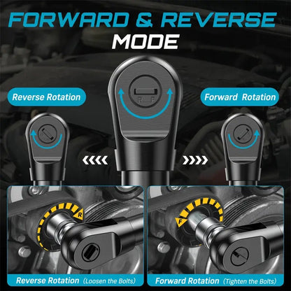 Seesii Chave Elétrica Sem Fio 3/8'' 80Nm Chave Catraca Estendida 6'' Chave de Ângulo Elétrica Chave de Fenda Kit Ferramentas de Reparo Automotivo 12V
