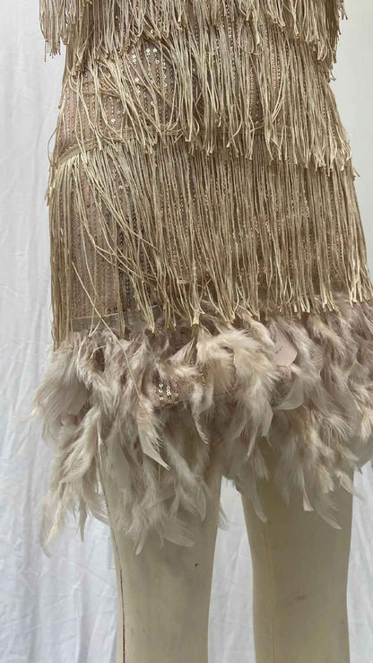 2024 Summer New Fashionable Framed Sequins Feather Patchwork Dress Colorful Amazon Direct Sales Women's Sleeveless Dress