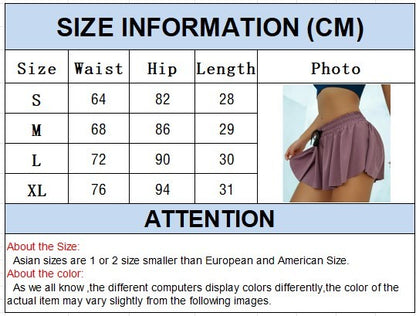 Women Summer Shorts Solid High Waist Casual Sport Pleated Skirt Pants Streetwear Gym Jogger Fitness Yoga Quick Dry Leggings