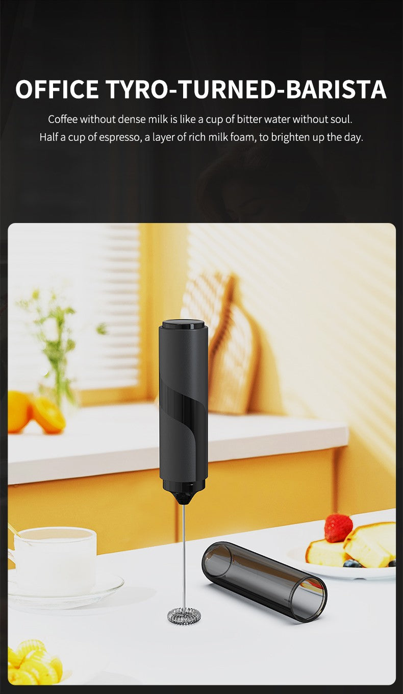 Kitchen Powerful Stirrer Milk Frother Handheld Foam Maker for Lattes Whisk Drink Mixer Coffee Electric Rechargable Egg Beater