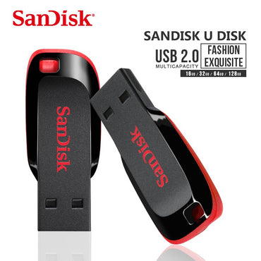 SanDisk CZ50 USB 2.0 Flash Drive 128GB 64GB 32GB U Disk 16GB USB2.0 Mini Pen Drive Usb Memories Flash USB Stick for computer