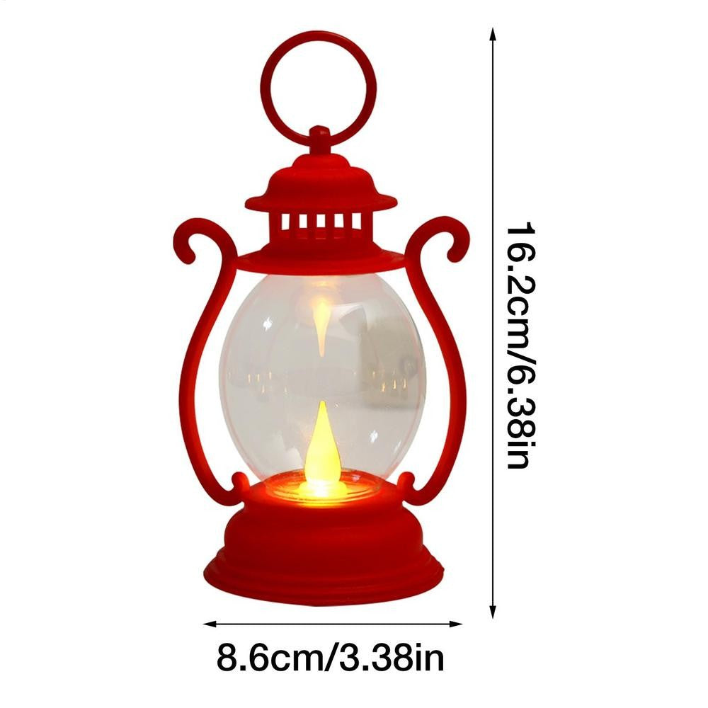 Led Retro Glowing Pony Lantern 2025 Christmas Halloween Simulation Cande Light Lamp Party Supplies Home Decorations