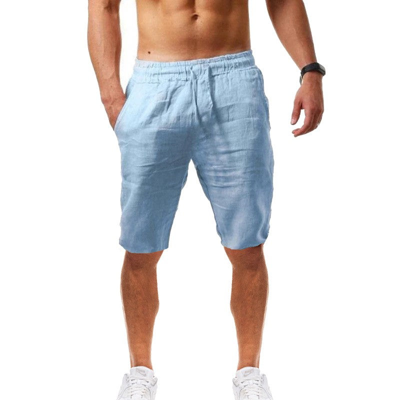 Summer New Fashion Cotton Linen Casual Shirts  Male Short Sleeve  Breathable  Tops