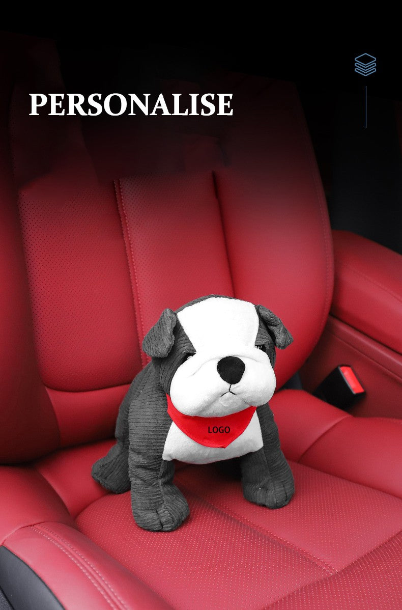 Car Interior Bulldog Car Seat Creative Living Room Ornament PP Cotton Fresh Air Cartoon Funny Toy Home Decoration Accessories