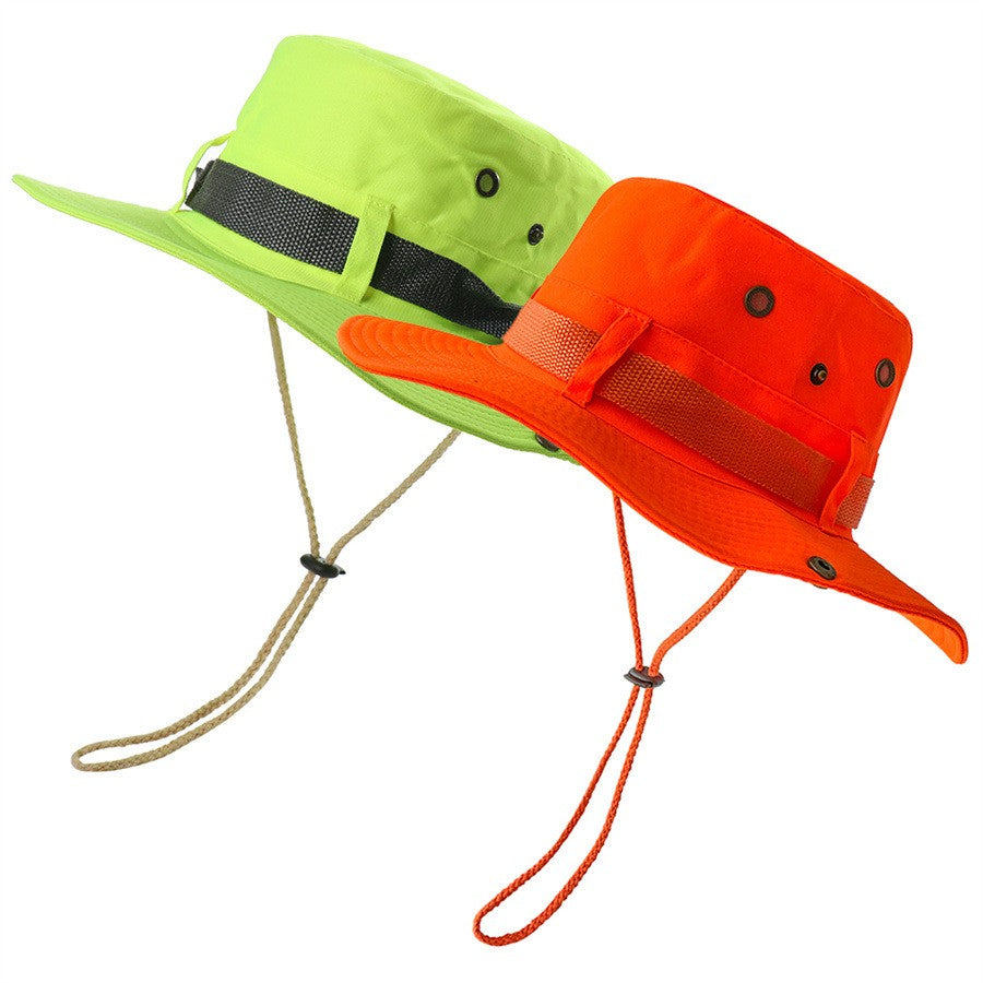 Summer Men Women Fluorescent Bucket Hat Reflective UV Protection Sun Fishing Cap Basin Caps Outdoor