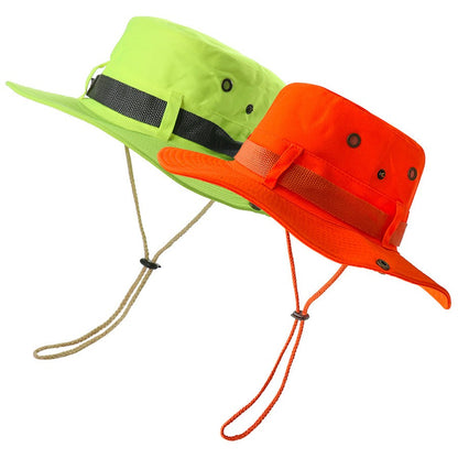 Summer Men Women Fluorescent Bucket Hat Reflective UV Protection Sun Fishing Cap Basin Caps Outdoor