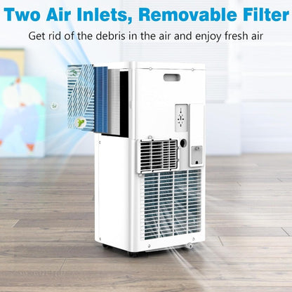 Ar Condicionado Portátil 8000 BTU, Unidade CA Portátil 3 em 1 para Ambientes de até 32m², Mini Ar Condicionado para Quarto com Refrigeração