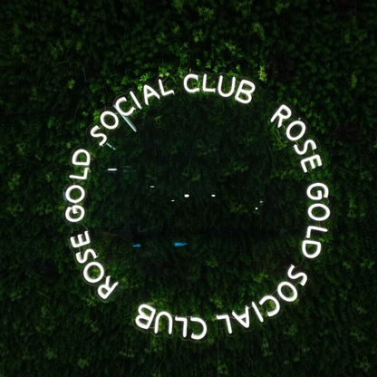 Custom Round Neon Sign Light up Letter Sign Bar Store Neon Sign Business Name Sign Personalized Business Name Logo