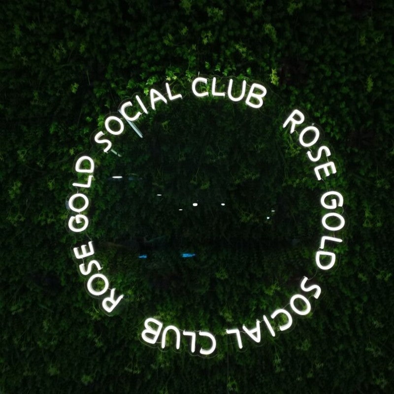 Custom Round Neon Sign Light up Letter Sign Bar Store Neon Sign Business Name Sign Personalized Business Name Logo