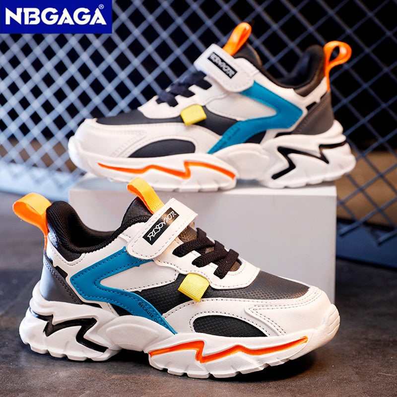 Four Seasons Sport Kids Sneakers Boys Casual Shoes For 5-16Years Children School Walking Non-slip Outdoor Running Shoes Leather