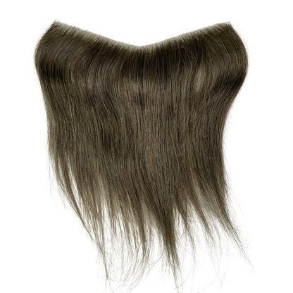 Prótese Capilar Masculina Frontal Fina de PU, com linha do cabelo natural, estilo V, em cabelo humano loiro, sistema de substituição capilar para homens
