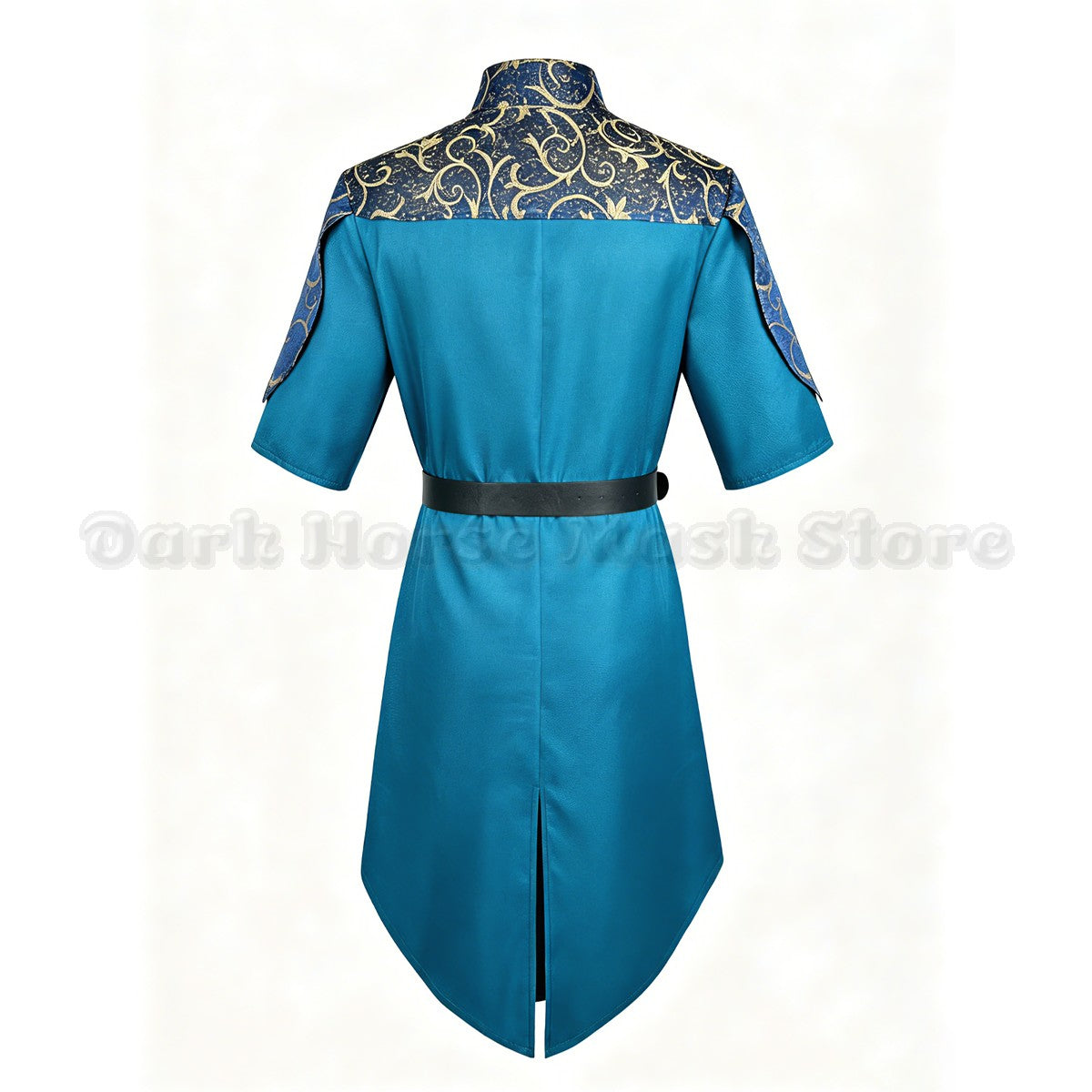 Men's Fantasy Elven Tunic with Belt Medieval Style Robe with Ornate Print Renaissance Faire LARP Events Themed Party Costume