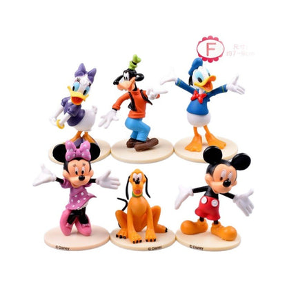 6pcs/set Disney Mickey Mouse Action Figures Minnie Donald Duck PVC Cake Ornaments Collection Decoration Children Toys Gifts