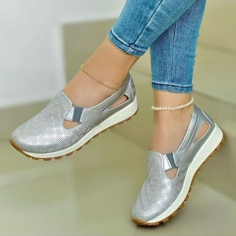 Mocassins Femininos de Malha Tênis Casuais Primavera Verão Confortáveis Sapatilhas Vulcanizadas Femininas Sem Cadarço Zapatos De Mujer