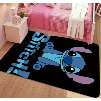 Stitch Large-area Pad Washable Polyester Cartoon Pad Suitable for Living Rooms and Bedrooms Perfect for Anime Home Decoration