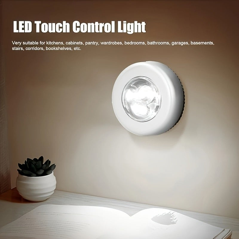 1/4/10 ? Mini Led Night Light, Self Adhesive Push Light Stairs Hallway Closet Kitchen Bedroom, Cabinets, Counters, Hallway