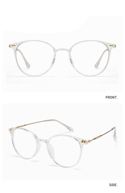 Round Frame Glasses For Myopia Women With Blue Light Ultra-light Internet Celebrity Without Makeup Small Glasses Frame 9531