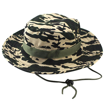 Fashion Men And Women Outdoor Camping Sport Travel Camouflage Fisherman Sunscreen Hat Foldable Wide Brim Soft Hat
