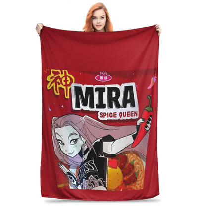 Huntrix Zoey Rumi Mira Blanket Cover Flannel KPop Demon Hunters Lightweight Throw Blankets for Outdoor Travel Bed Rug