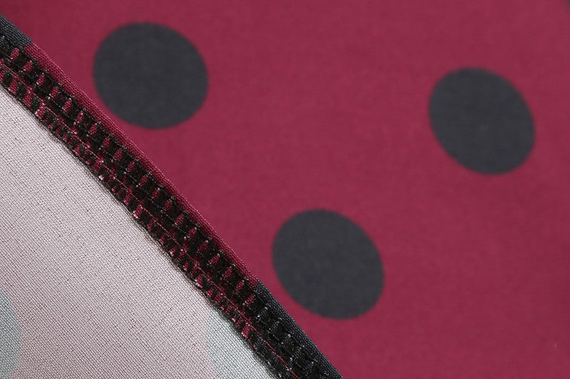 Elegant Women Summer Dress Puff Short Sleeve Polka Dot Peter pan Collar Vintage A-line Midi Long Party Sundress