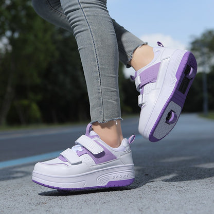 New Children's Roller Skates Boys Girls Double Wheel Unisex Roller Skates Shoes New Sneakers  Outdoor Sports Casual Shoes