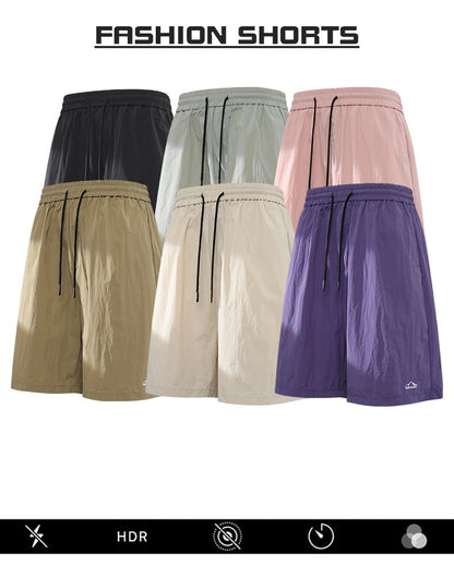 Men's Summer Embroidery Shorts Fashion Shorts Jogging Breathable Short Pants Male Shorts Casual Pants Simple Baggy Sports Shorts