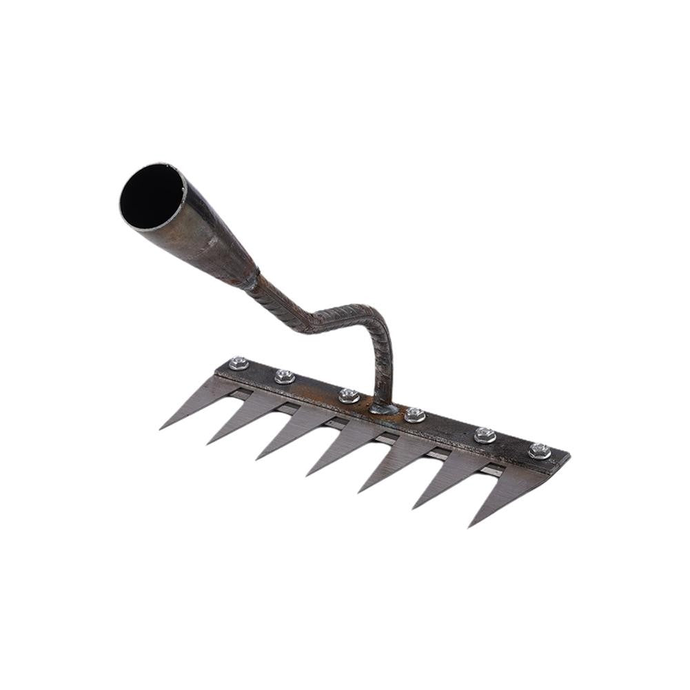 1PCS Teeth Carbon Steel Garden Hand Rake for Farm Garden Weeding Tools Scarifier Agricultural Nail Harrow Metal Harrow