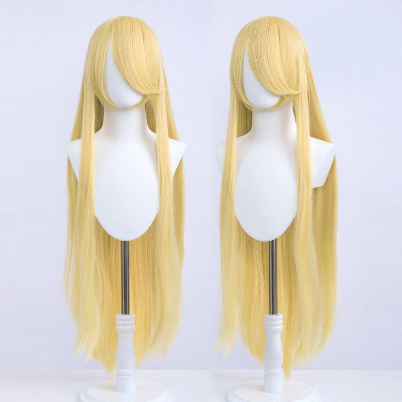 Halloween Cosplay Anime Party Fancy Wig Costume Wig 100cm Long Straight Heat Resistant Synthetic Hair Anime Colored Hair