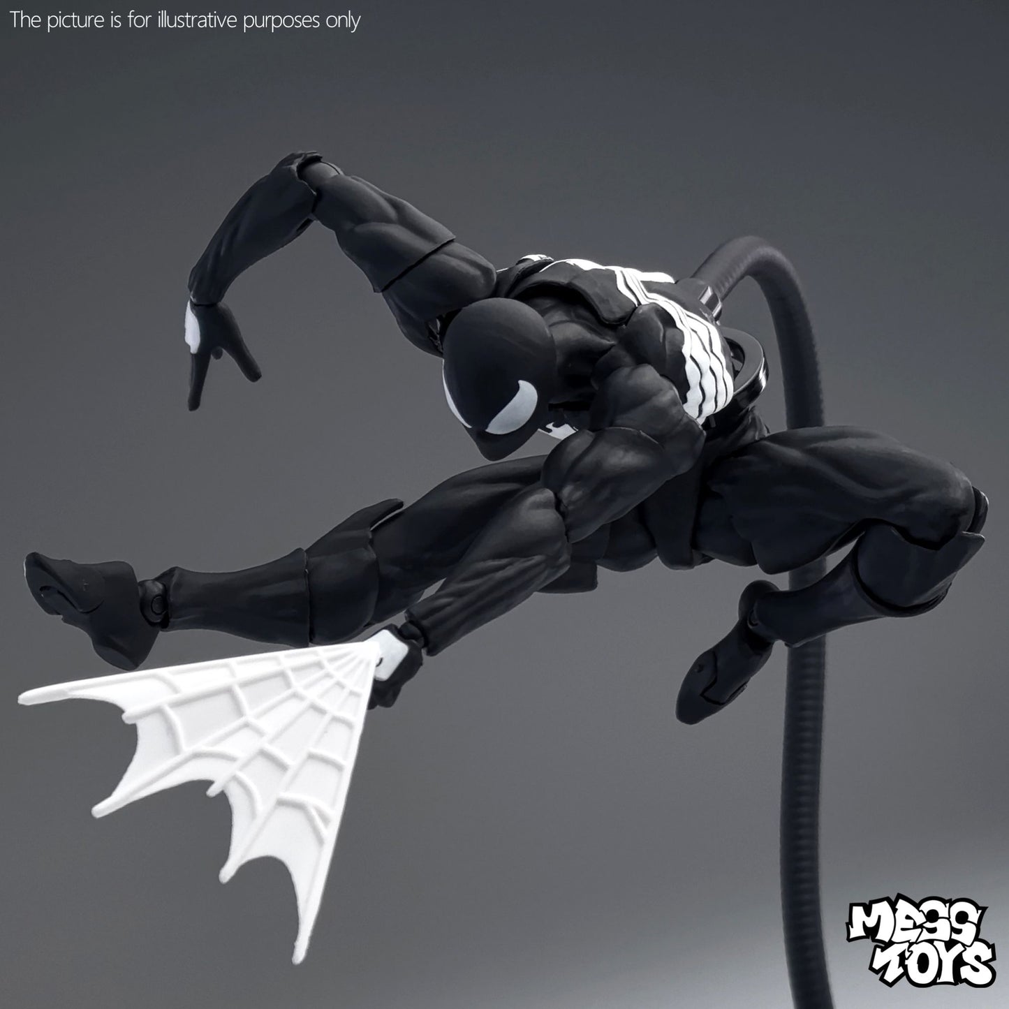 Boneco Homem-Aranha Feito à Mão Modelo Personalizado Brinquedo CT Preto Vermelho Homem-Aranha Boneco de Ação para Crianças Presente Colecionável da MessToys