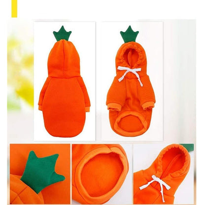 Moletom Fofo com Capuz para Cachorro Roupa Divertida de Frutas para Pets Capa Engraçada para Cães e Gatos com Chapéu Fantasia de Halloween para Cães e Gatos Moletom com Capuz para Filhotes e Gatos
