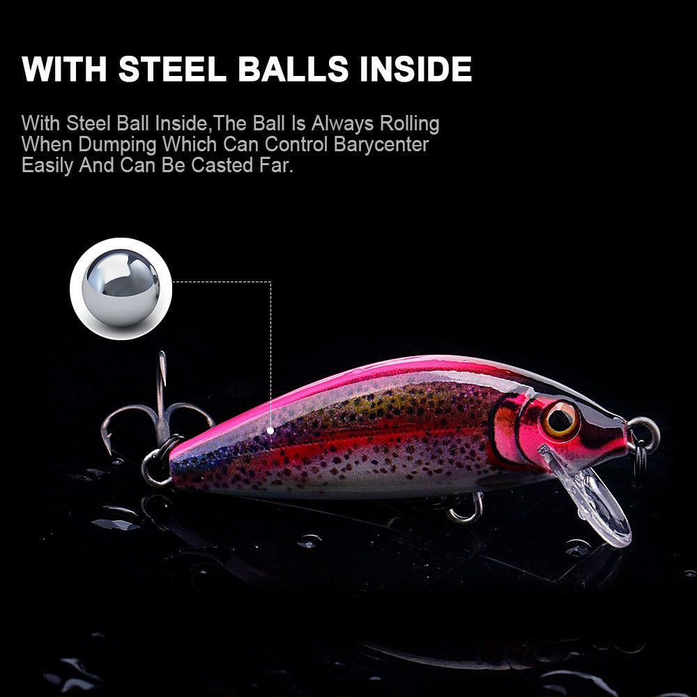 TREHOOK Jerkbait para Baixo Truta Pique Isca de Pesca Minnow Afundando 50mm 5g Isca Dura Wobblers Crankbait Pesca Artificial