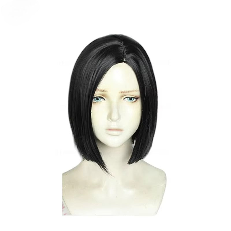 Short Straight Black Game Valorant Viper Cosplay Wig Cosplay Wigs Heat Resistant Synthetic Hair Halloween Role play